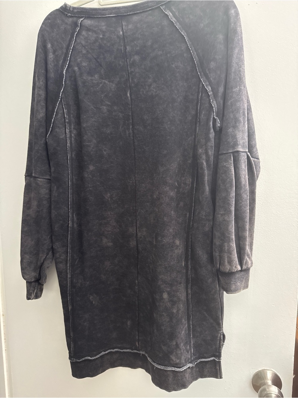 Black acid Dark Washed Dress with pockets New! - Picture 6 of 6